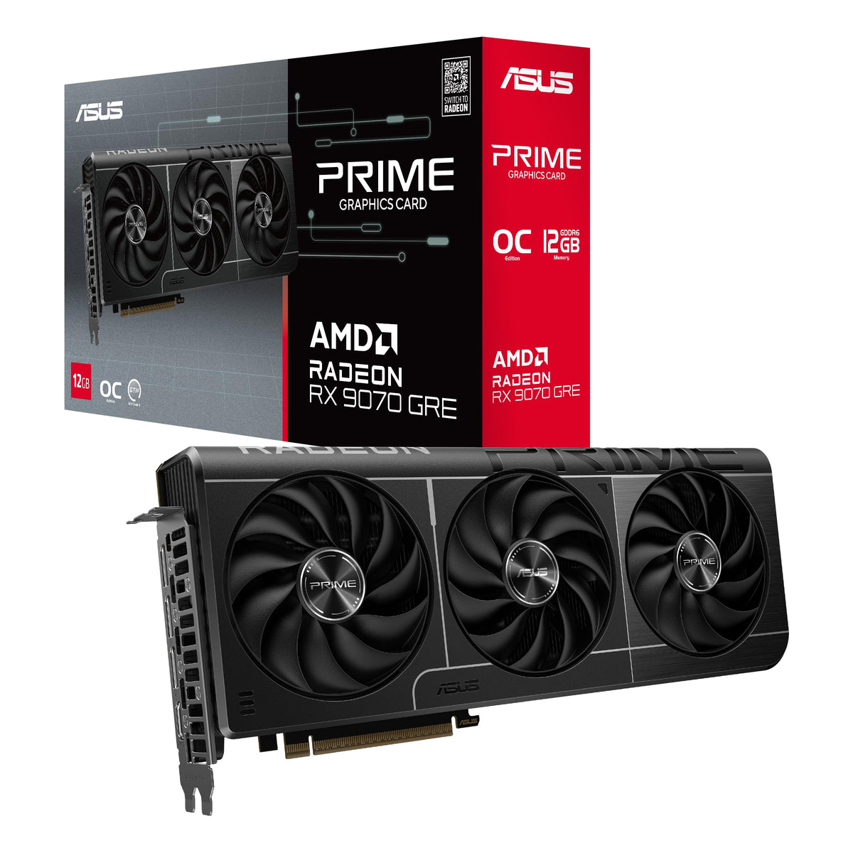 ASUS Prime Radeon RX 9070 GRE OC Edition Gaming Graphics Card - 90YV0PP0-M0NA00