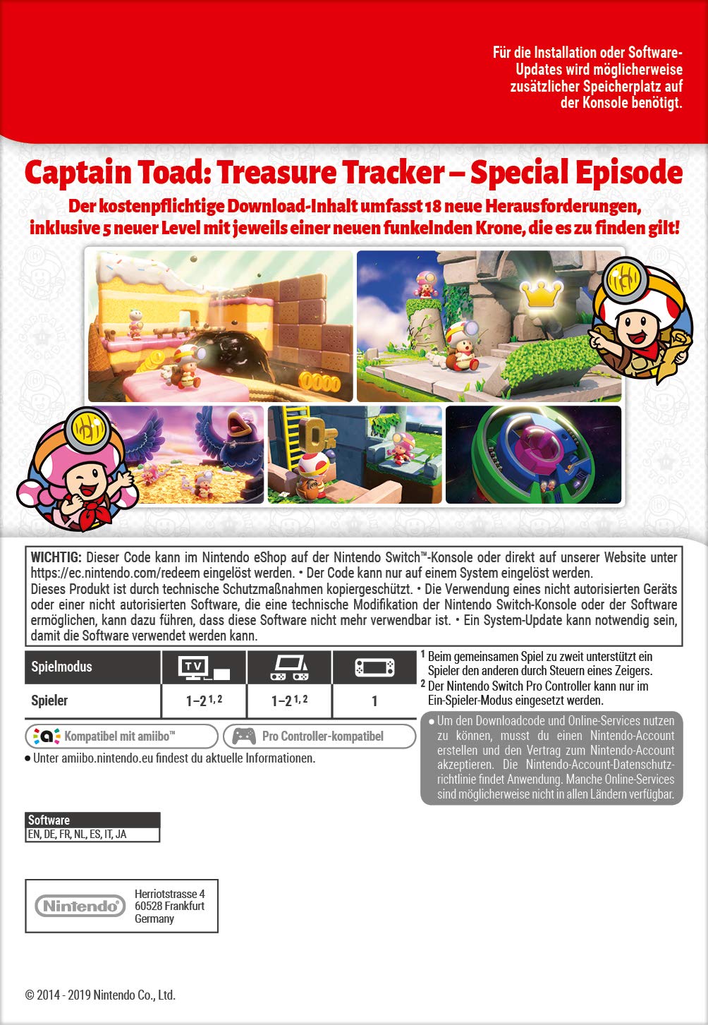 Captain Toad: Treasure Tracker - Special Episode DLC | Switch - Download Code - F0UH