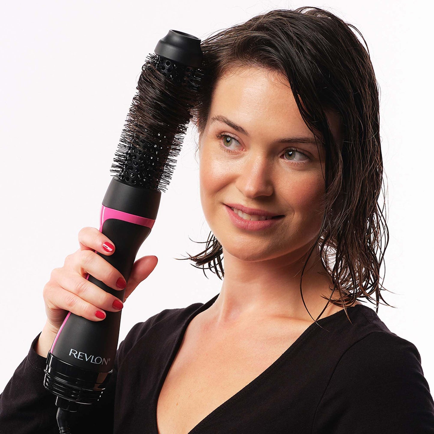 Revlon One-Step Style Booster - Round Brush Dryer and Styler, 38mm Round Brush (Thermal Bristles, Ceramic Coated Barrel, ION AND CERAMIC TECHNOLOGY) RVDR5292UKE