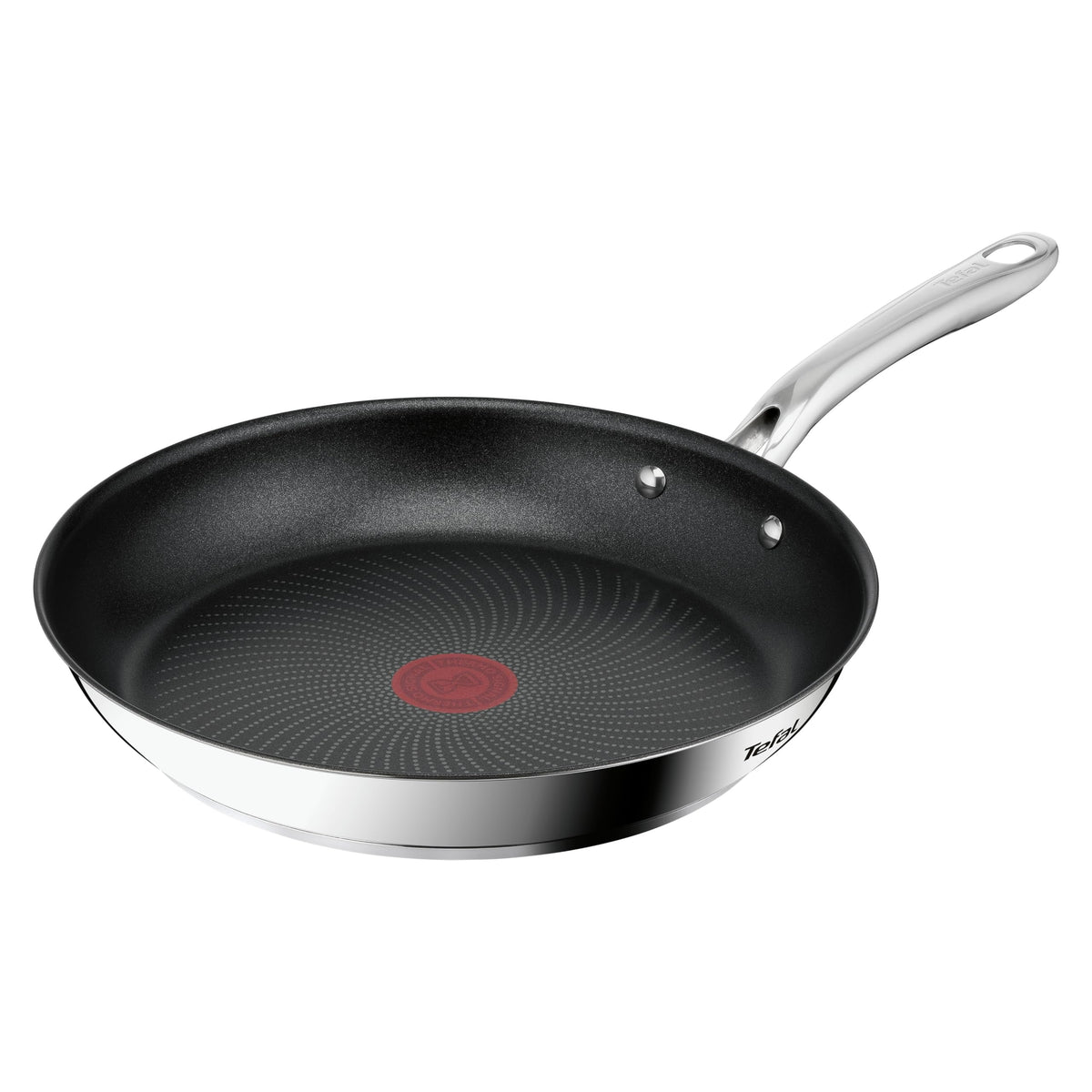 Tefal Infinite Induction Frying Pan 28 cm, frying pan with non-stick coating, Thermo-Signal for ideal cooking temperature, easy to clean, suitable for all types of cooktops, premium stainless steel, H81506 - H8150625