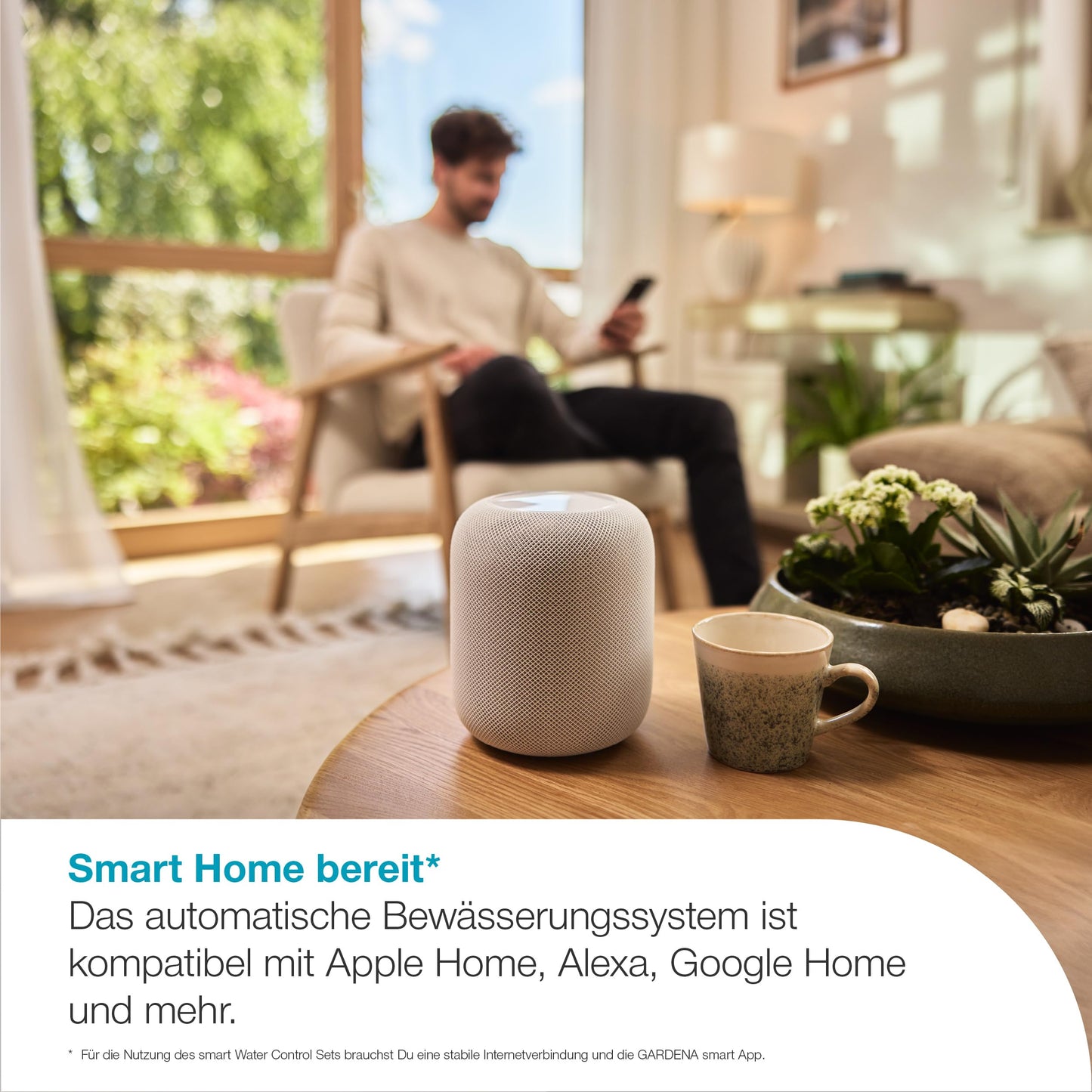 Gardena smart Water Control Set irrigation control; smart: data-controlled irrigation*, smart home integration*, clever irrigation, high-quality valve technology (19043-20)