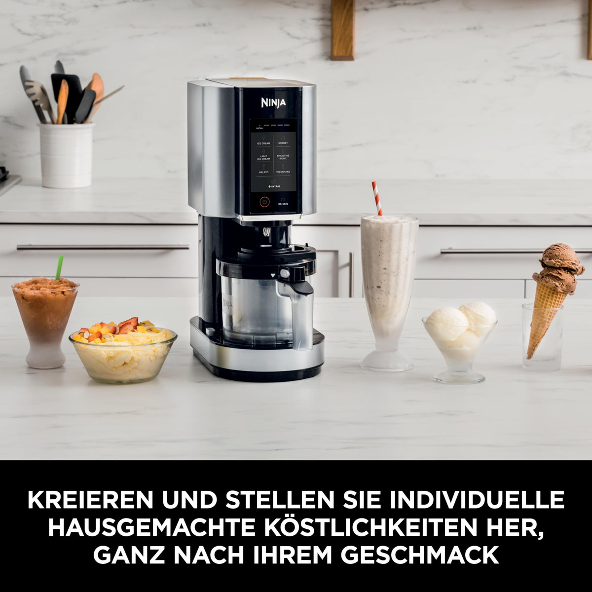Ninja CREAMi Ice Cream Maker & Dessert Maker with 2 Containers, NC302EU