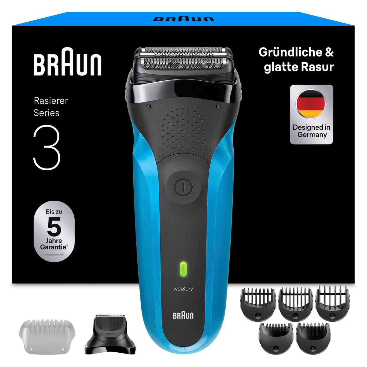 Braun Series 3 Men's Electric Razor with Beard Trimmer 310BT