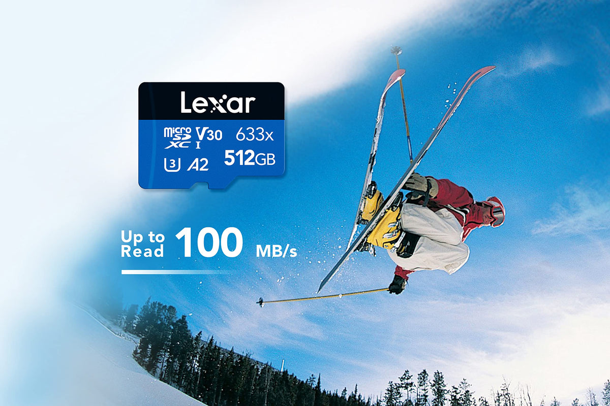 Lexar 512GB Micro SD Card, microSDXC UHS-I Card + SD Adapter, Up to 100 MB/s Read Speed, Micro SD Memory Card with A2, C10, U3, V30, for Mobile Phone/Tablet/Surveillance Camera - nan - LMS0633512G-BNAAA