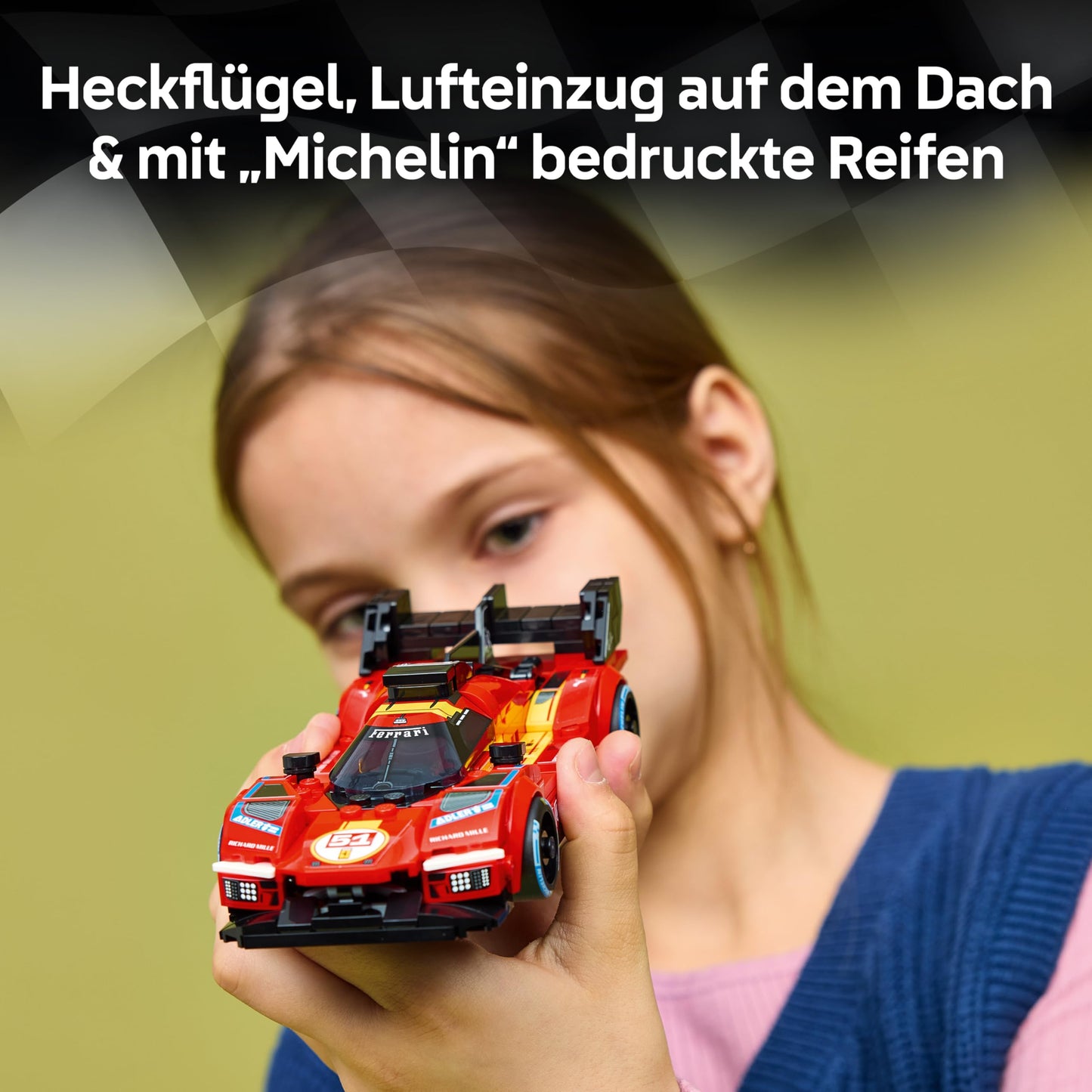 LEGO Speed Champions Ferrari 499P - racing car toy - mint model building with driver minifigure to collect - motorsport gift for boys aged 9 and up and fans - 77261