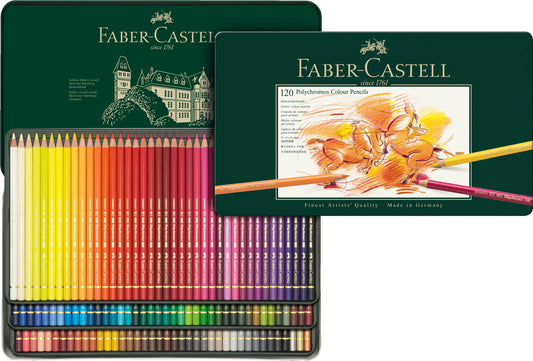 Faber-Castell - Polychromos colored pencils set 120 colors metal case - FC110011