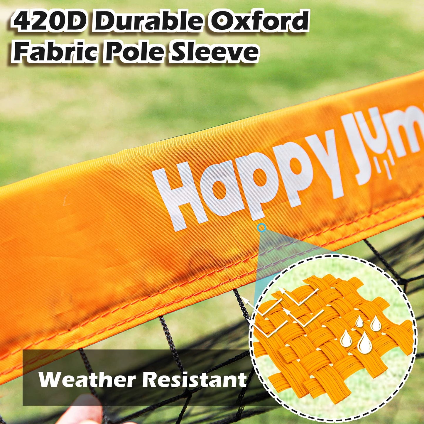 Happy Jump Pop-Up Football Goal - 150x110 cm, 1 goal, orange | Foldable Fiberglass Goal for Kids & Adults | Ideal for gardens and parks - A220521BQ1