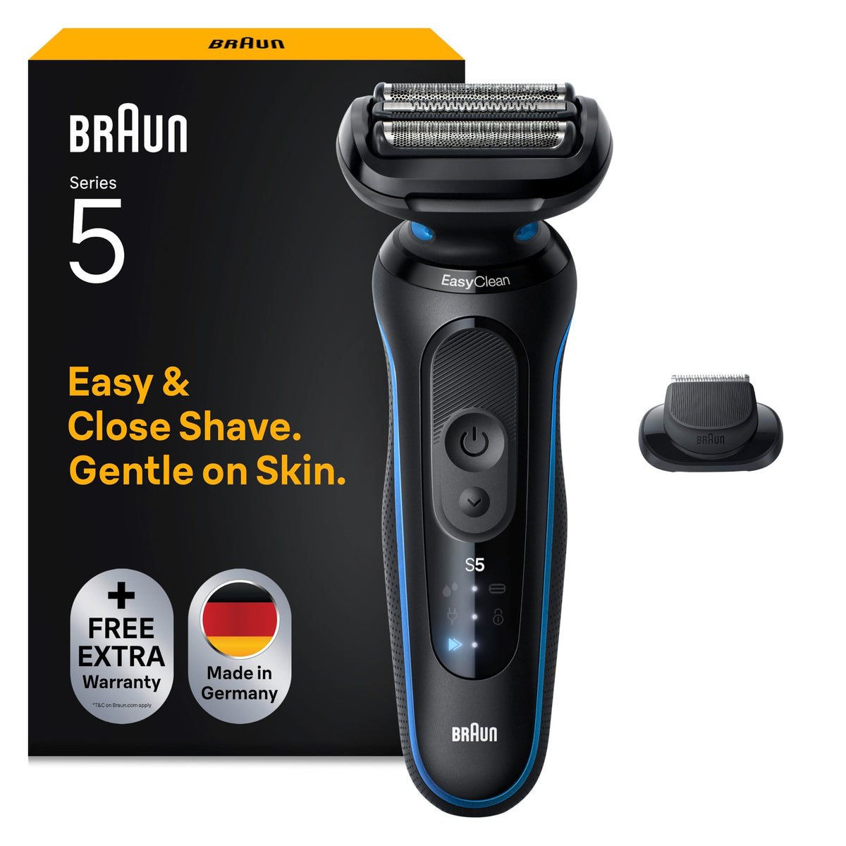 Braun Rasierer Herren Elektric Series 5, Rasierapparat, 52-B1200si, Blau