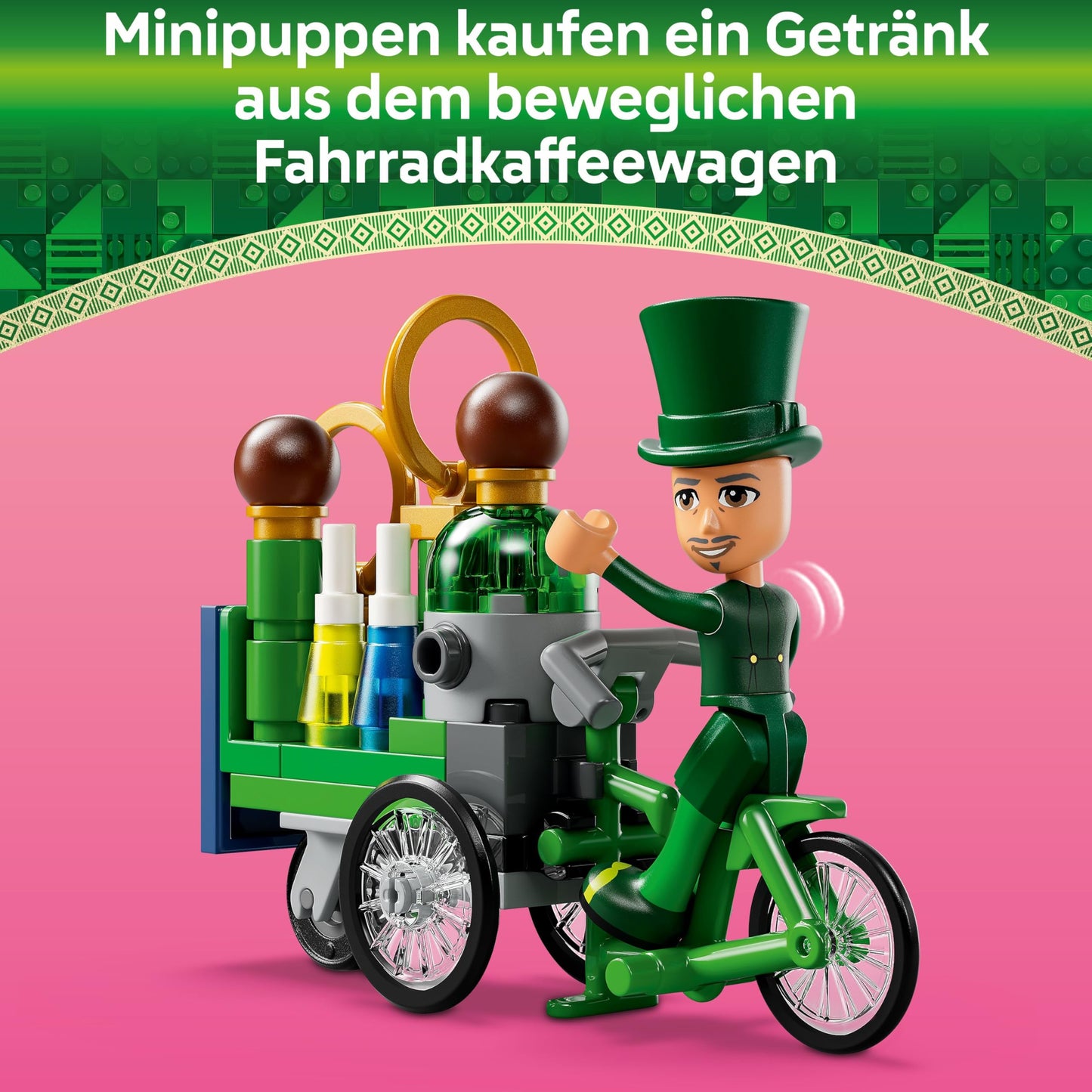 LEGO Wicked Welcome to Emerald City, toy with tower, Glinda and Elphaba mini-dolls, gift for fans of the film and girls and boys aged 9 and up who love dollhouses 75684