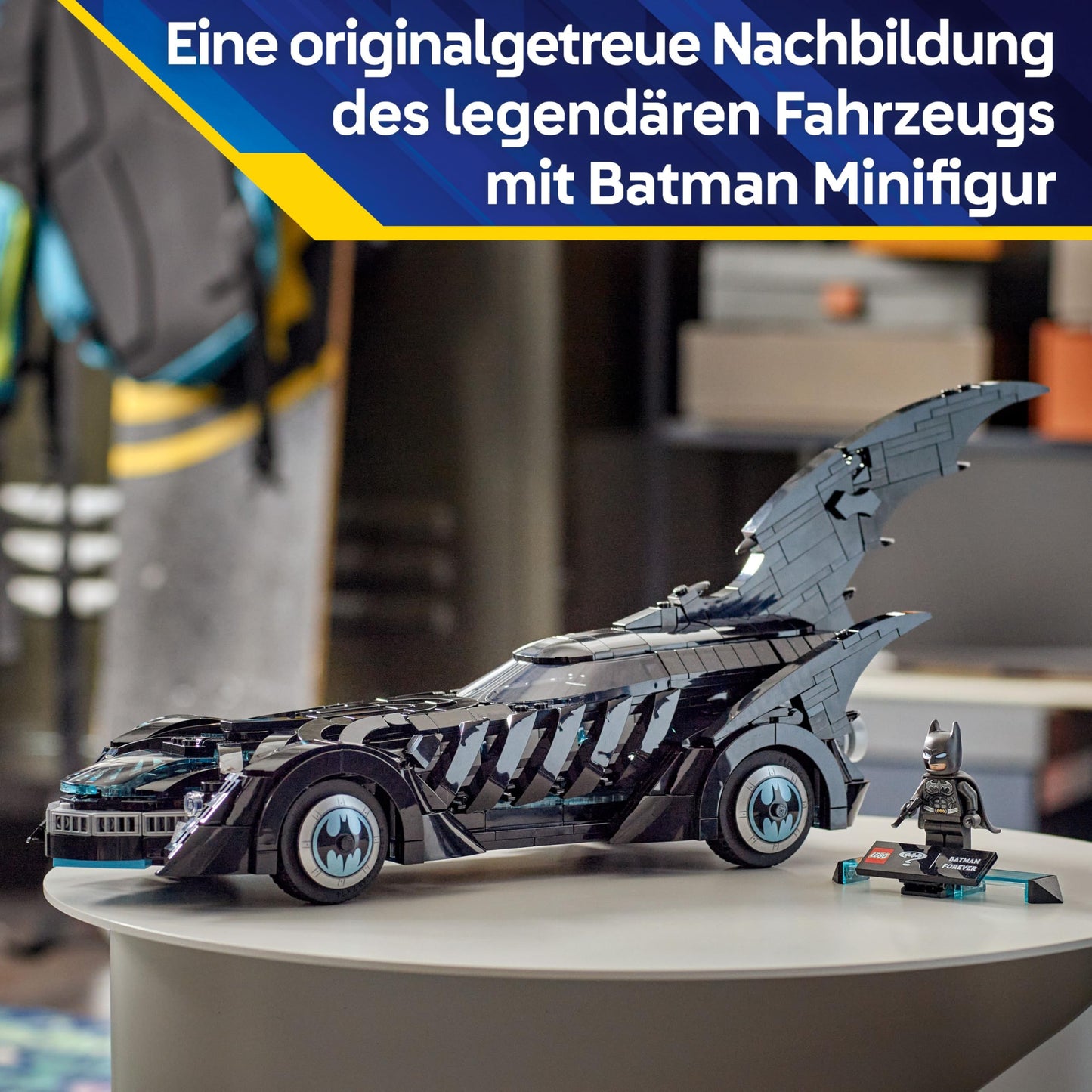 LEGO DC Batman Forever Batmobile - superhero vehicle with minifigure - with opening cockpit and detailed interior - gift for boys aged 12 and over, teenagers and adult fans - 76304