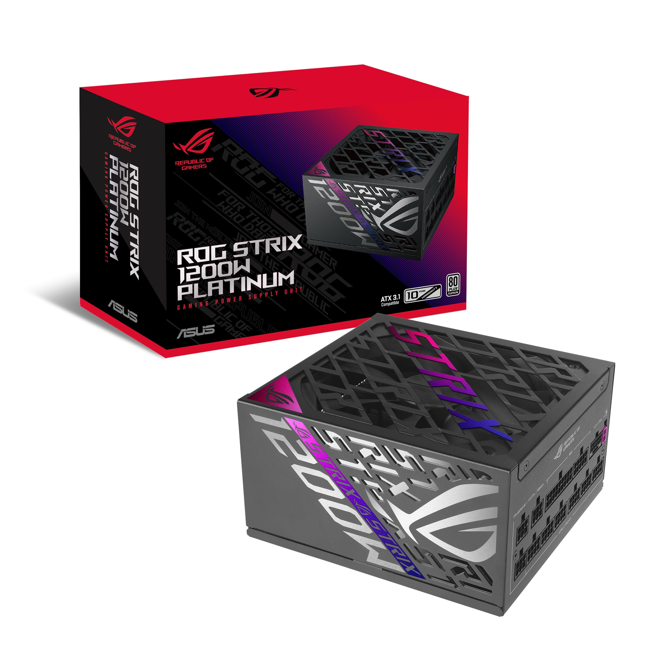 ASUS ROG Strix 1200W Platinum Gaming Power Supply - 90YE00W0-B0NA00