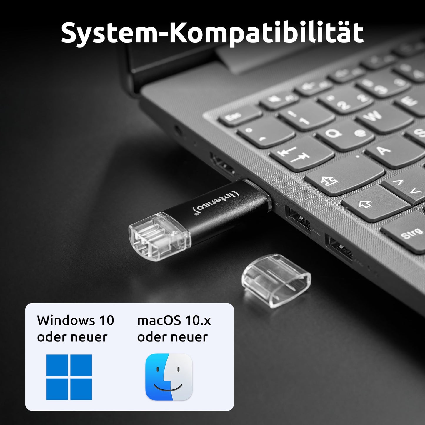 Intenso Twist Line 512 GB, dual USB stick 3.2 Gen 1x1, USB-C and USB-A, 70MB/s, anthracite - 3539493