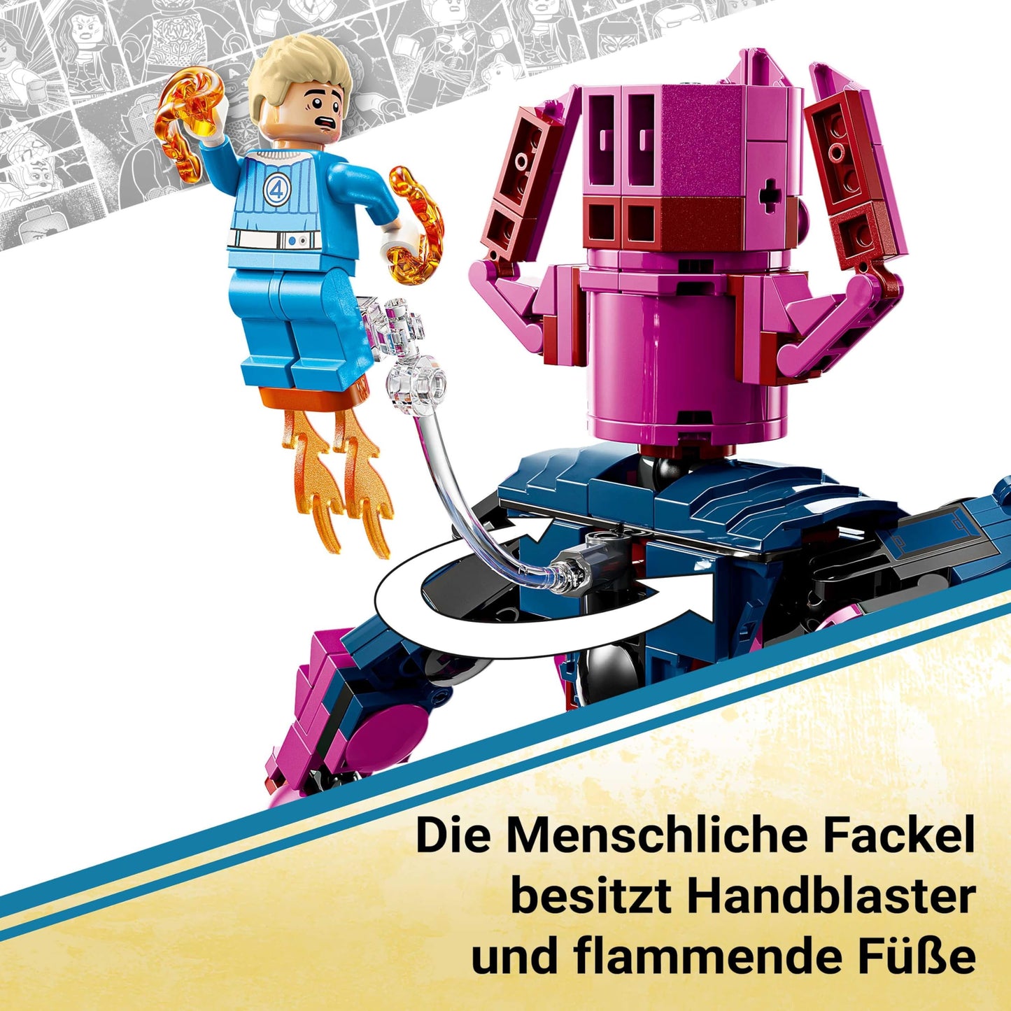 LEGO ǀ Marvel Fantastic Four vs. Galactus building figure - building set with superheroes - playset with The Thing, Invisible Woman and Human Torch - creative gift for boys and girls - 76316