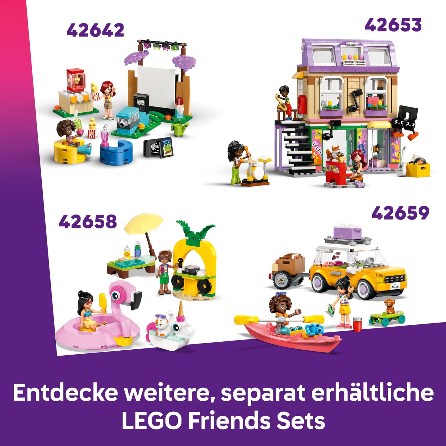 LEGO Friends Panda Care Station - Toy with Sanctuary - Animal Playset with Tree House, Quad, 2 Mini Dolls and 3 Panda Figures - Gift for Girls Ages 7 and Up - 42648