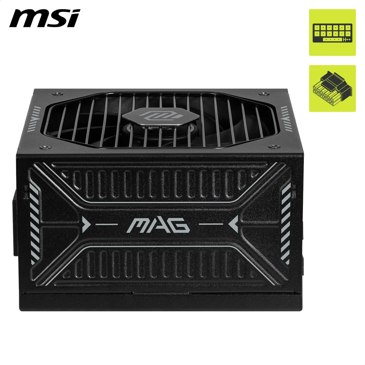MSI MAG A1000GLS PCIE5 Sursă de alimentare, 1000W, 80 Plus Gold, ATX 3.1, suport pentru GPU PCIe 5.1, 12V-2x6 nativ, conector 12V-2x6 bicolor, sursă ATX, cabluri modulare - 306-7ZPIX11-CE0