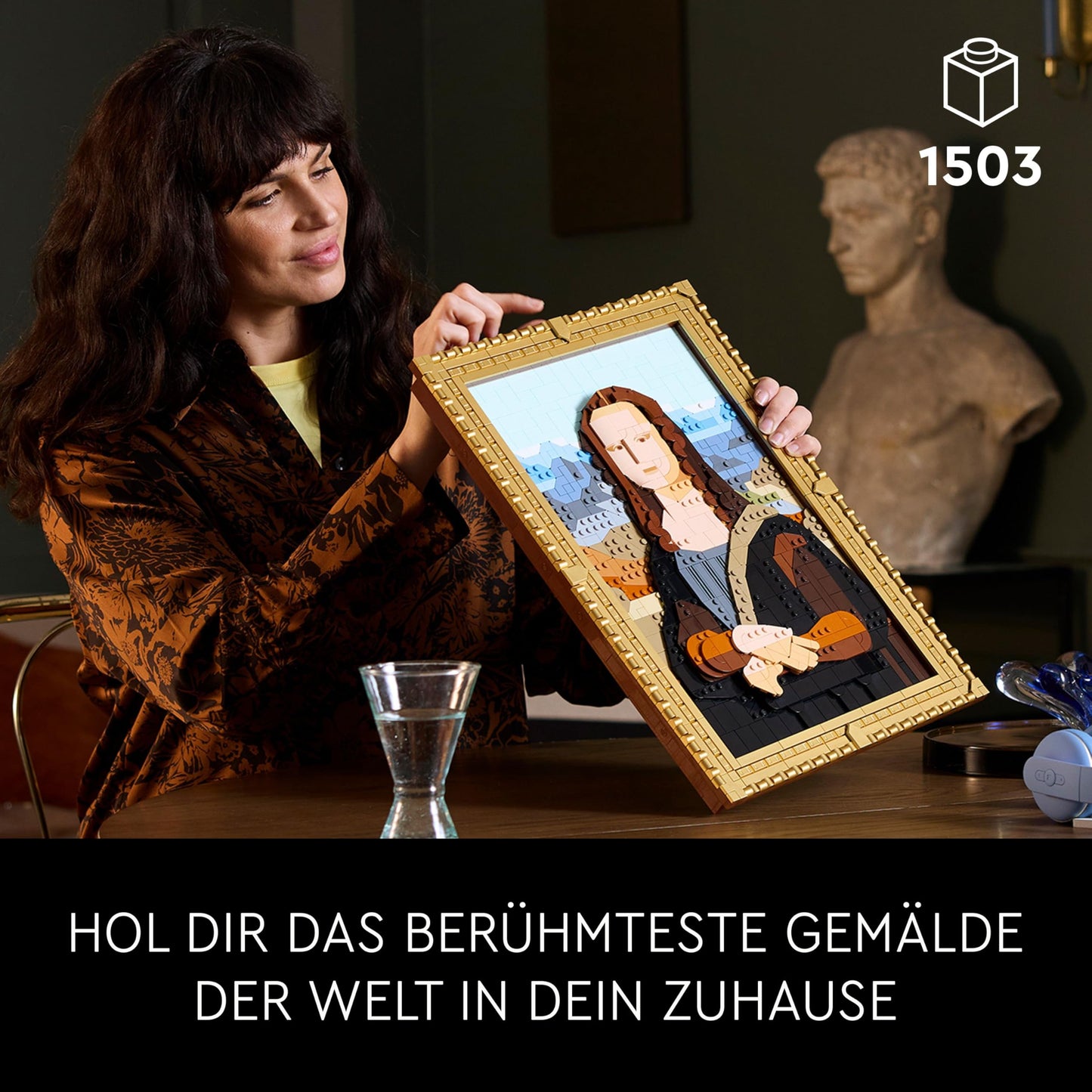 LEGO Art Mona Lisa Adult Set Leonardo da Vinci Painting Hanging Creative Activity for Men Women Gift for Art Lovers Italian Renaissance Art 31213