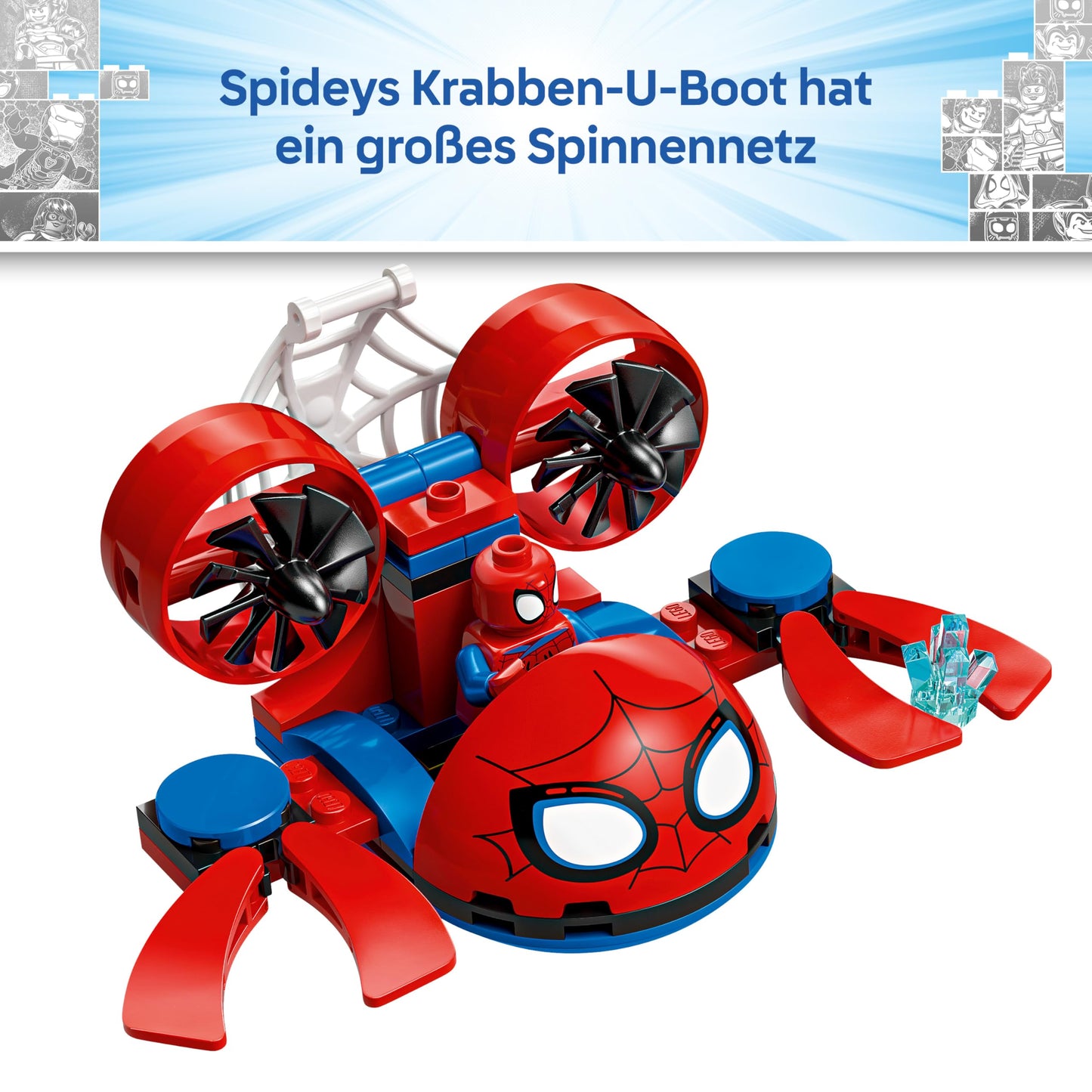 LEGO ǀ Marvel Spidey and his super friends Spidey: Underwater vehicles - superhero toy with 3 submarines and 3 minifigures - gift for boys aged 4 and up and fans of the series - 11207