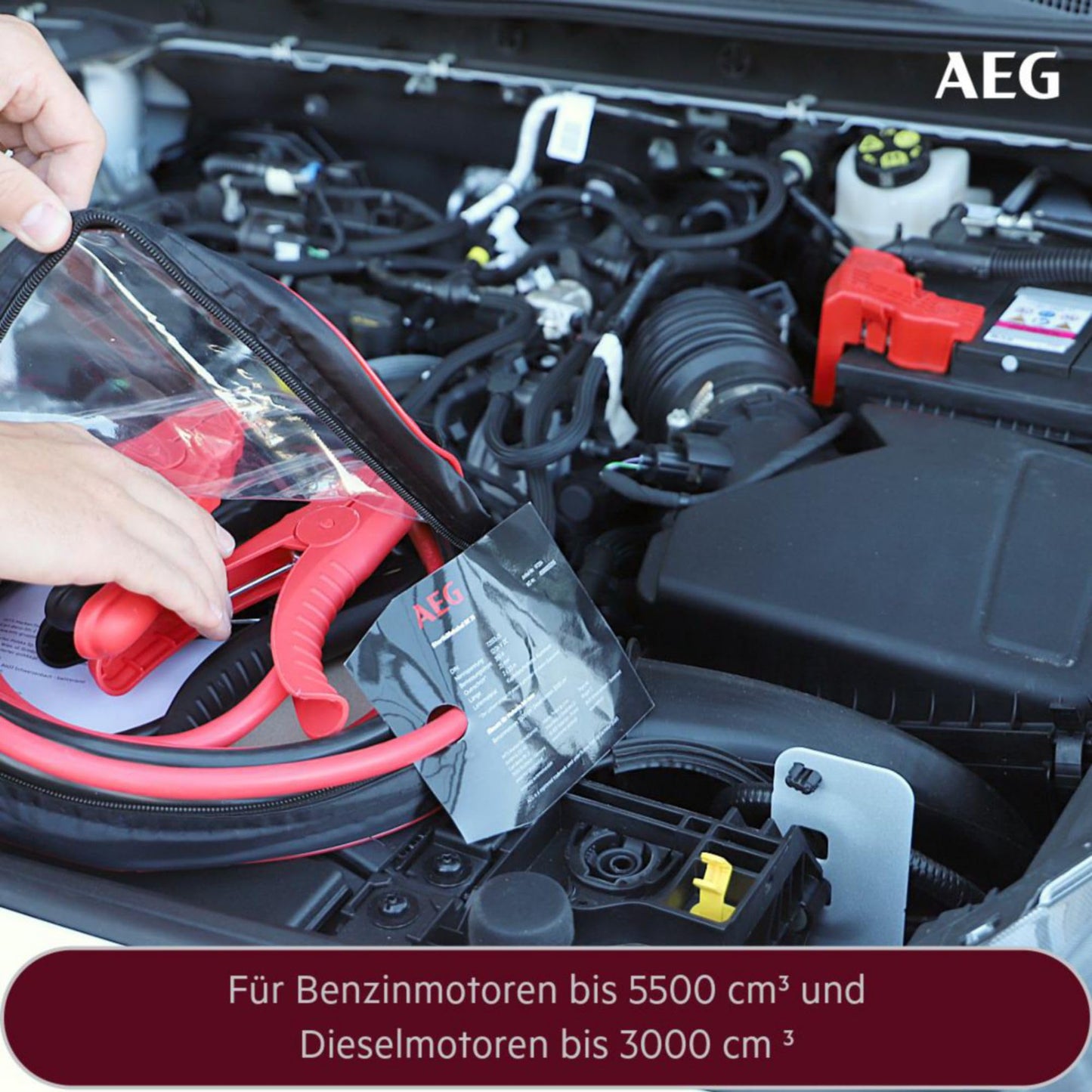 AEG jumper cable SP 25 "Alu-Tec, for 12 volts and 24 volts, in storage bag, DIN 72553 - 97204