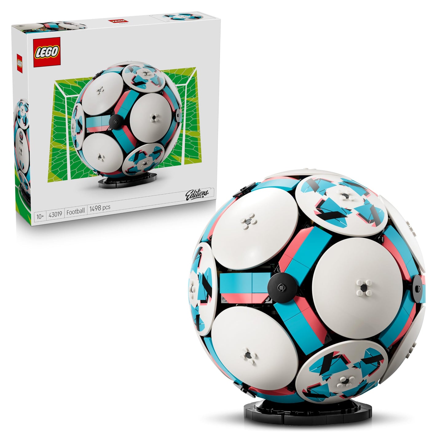 LEGO Editions football toy - 3D model building with interactive miniature stadium - birthday gift for boys and girls aged 10 and over as well as adult sports fans - 43019