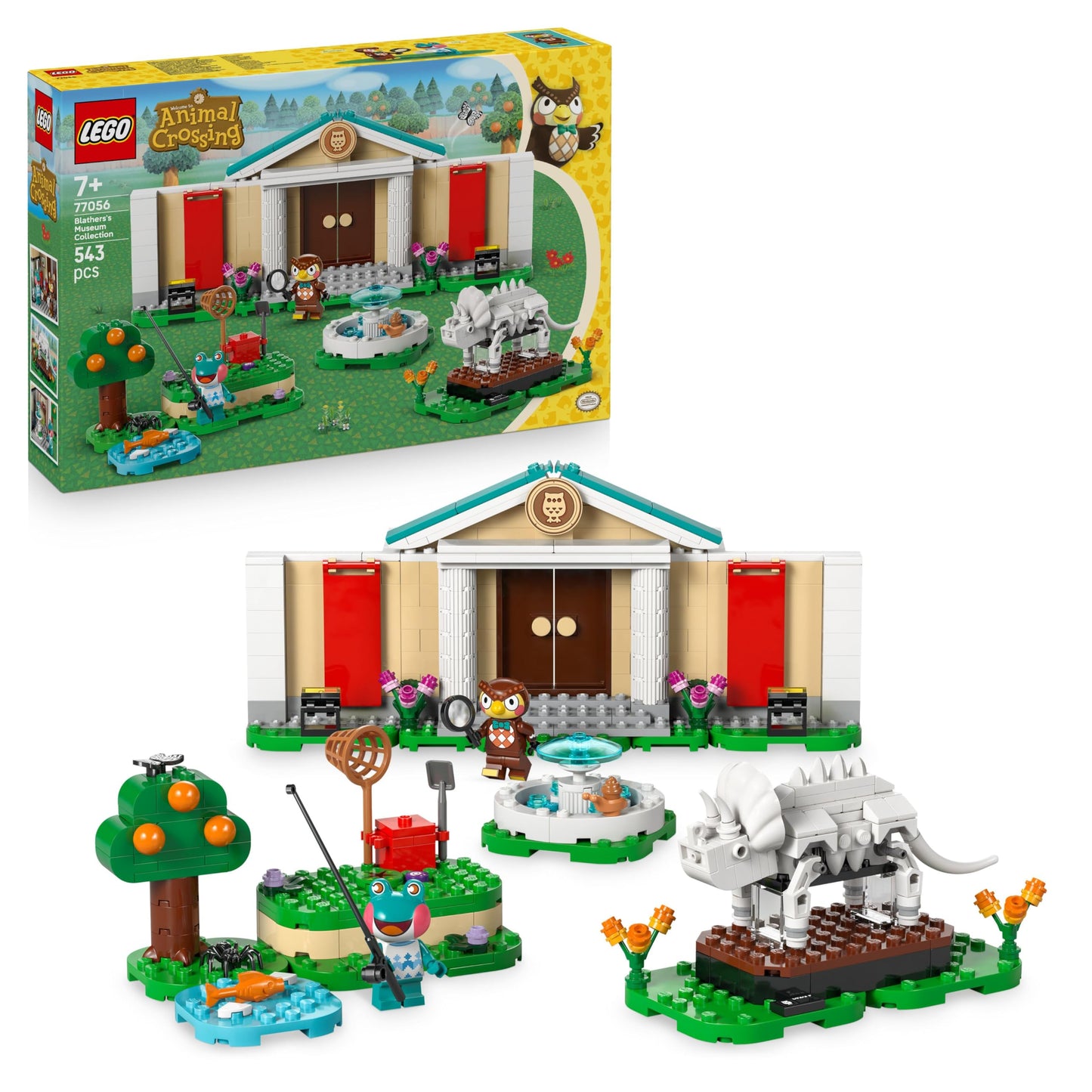 LEGO Animal Crossing - Eugen's Museum Collection - Interactive playset with Eugen & Liliane minifigures, dinosaur fossils & accessories - Gamer gift for girls and boys aged 7 and up - 77056