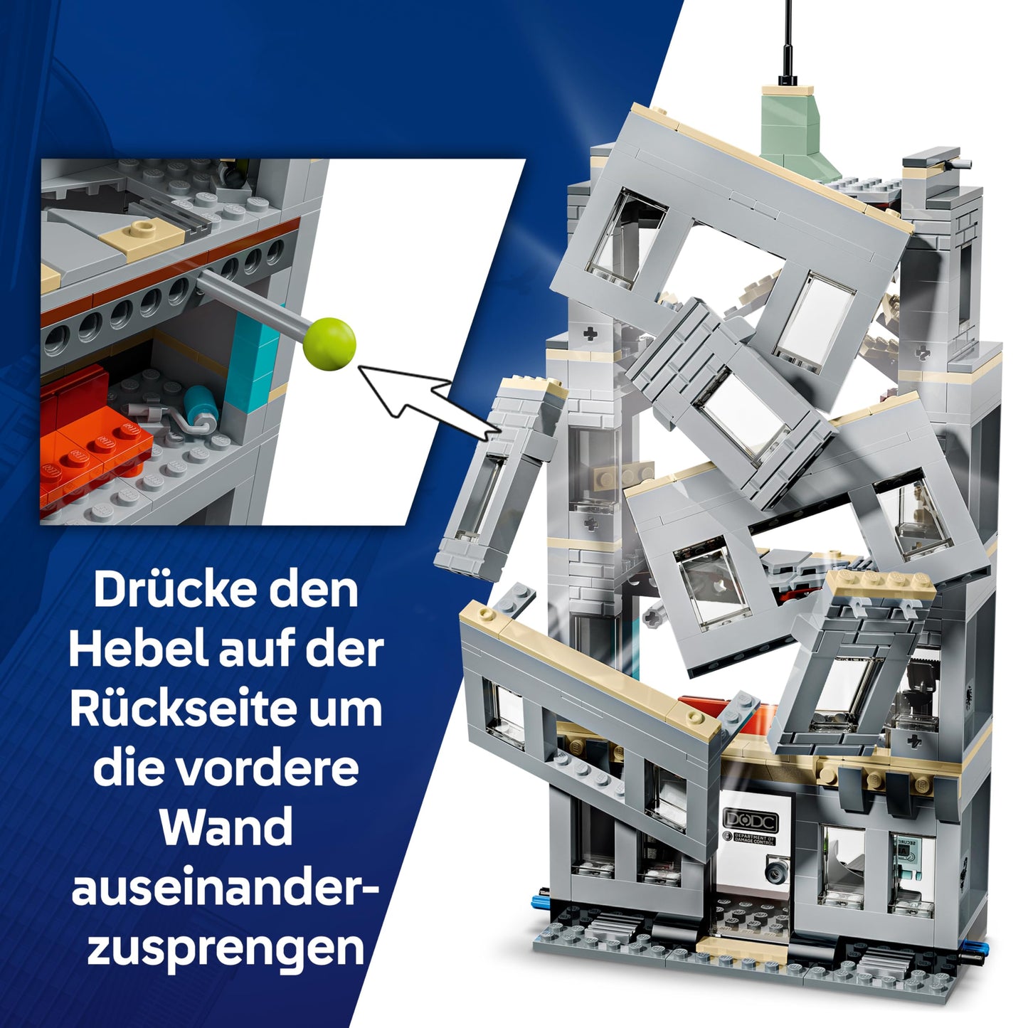 LEGO | Marvel Big Showdown: Spider-Man vs. Hulk - Interactive toy with 4-story office building, action figure and 5 minifigures including Scorpion - gift for boys aged 8 and up and fans - 76350