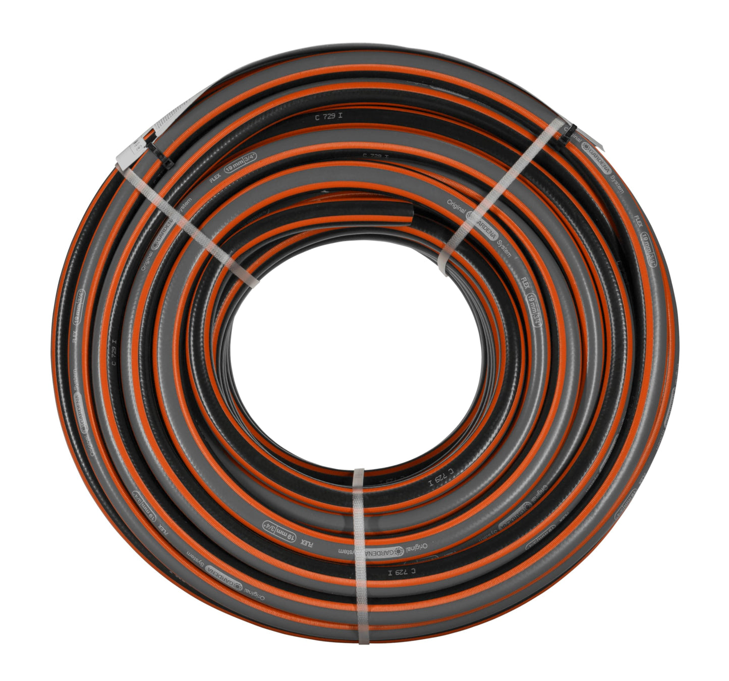Gardena Comfort FLEX hose 19 mm (3/4 inch), 50 m: dimensionally stable, flexible garden hose with power grip profile, made of high-quality spiral fabric, 25 bar burst pressure, without system parts (18055-20)