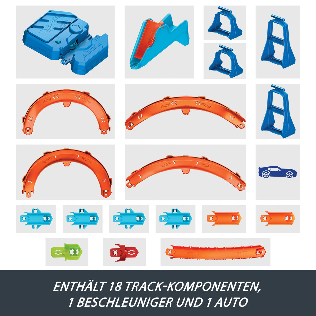 Hot Wheels Track Creator Boosted Jump Speedway Set and Toy Car - JDB49