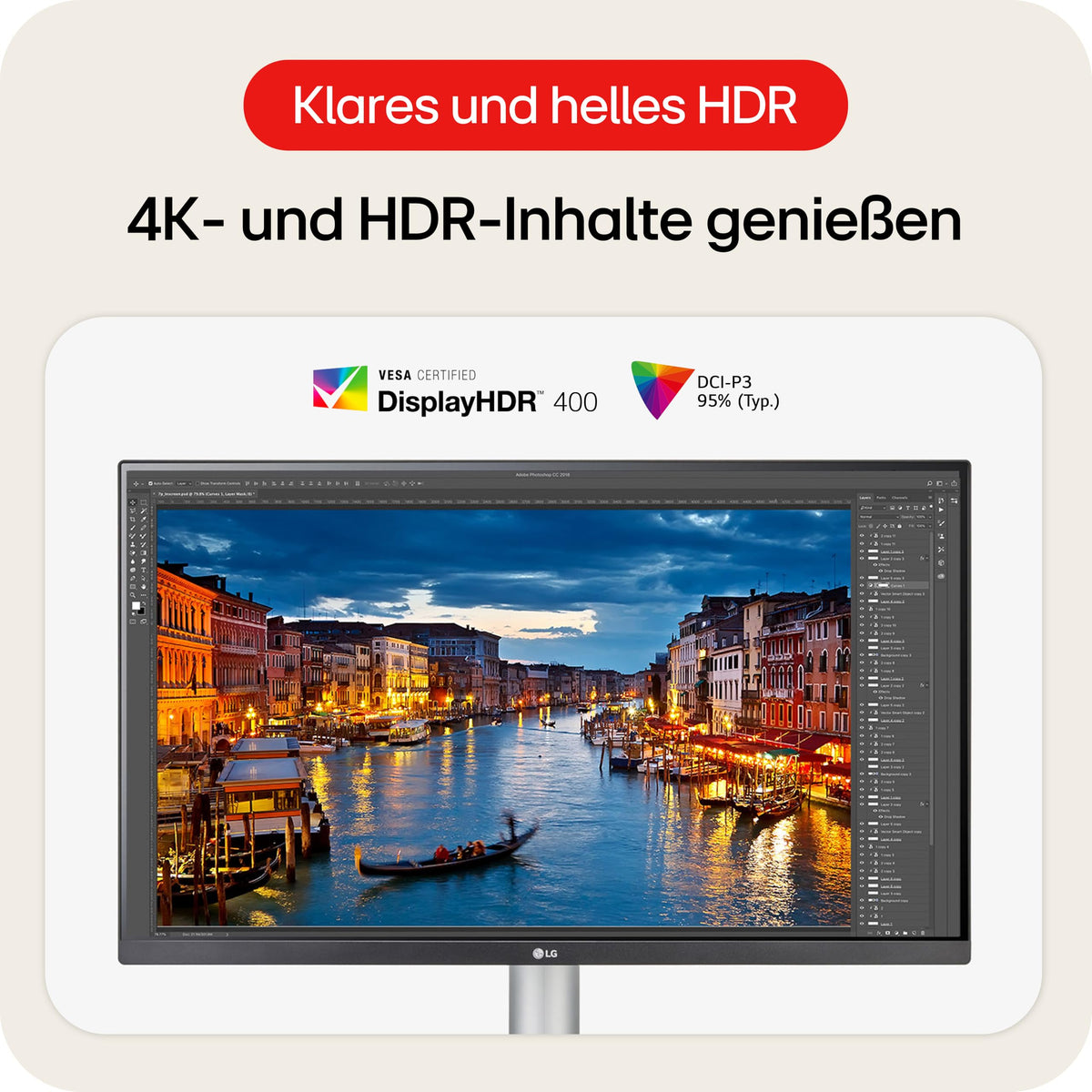 LG 27UP650K-W.AEU (27 inch) 4K UHD IPS Monitor, DisplayHDR™ 400, 95% DCI-P3, 2X HDMI 2.0, Alb