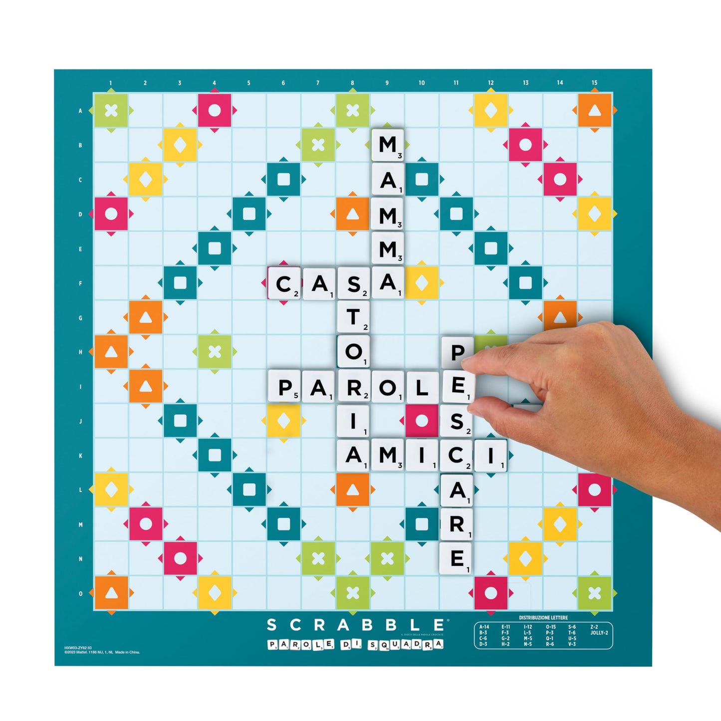 Mattel Games Scrabble Two in One, Version: Italian, HXW03