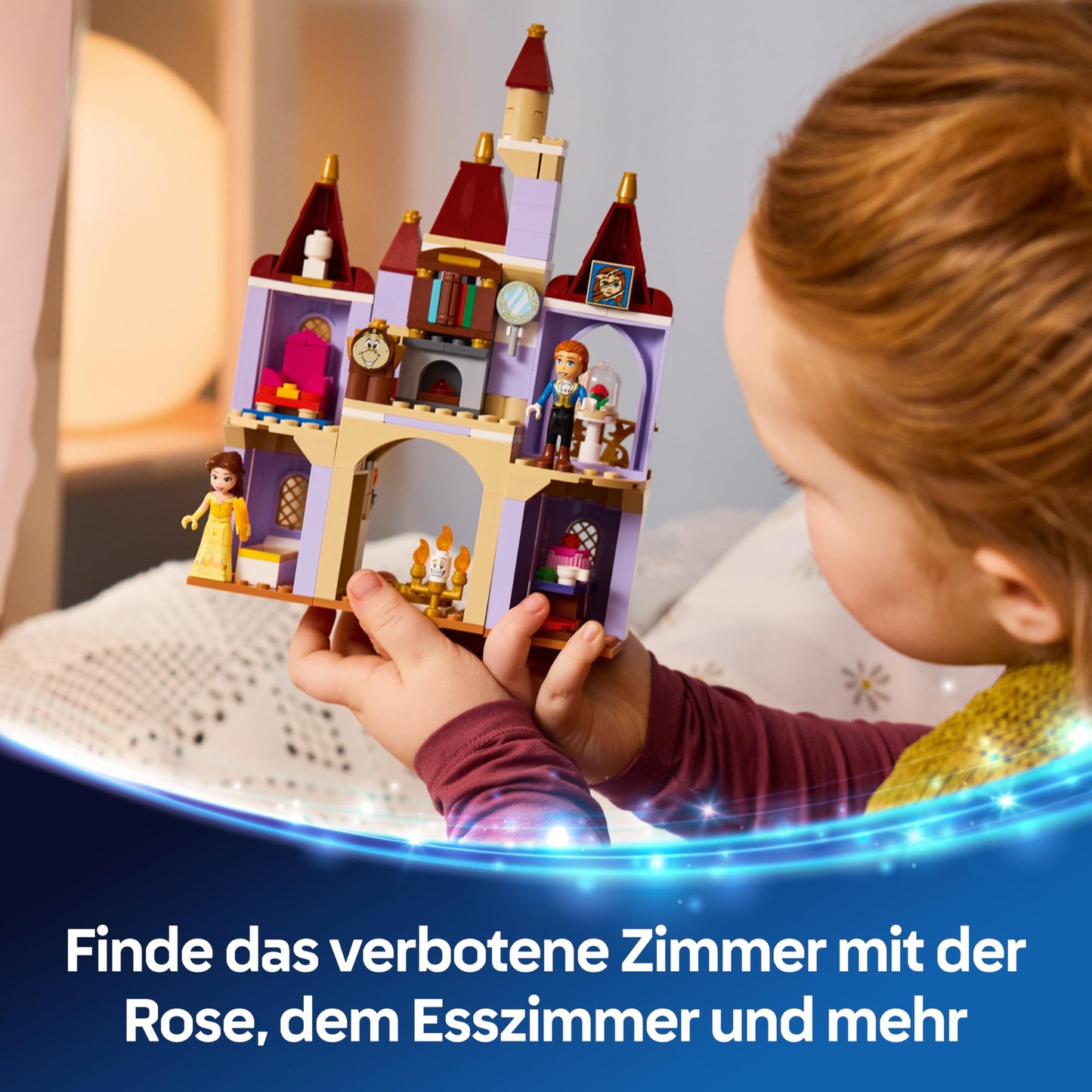 LEGO ǀ Disney Princess The Enchanted Castle of Belle and the Beast - including 2 mini dolls and Lumière figure - gift for girls aged 5 and up and fans of Beauty and the Beast - 43289
