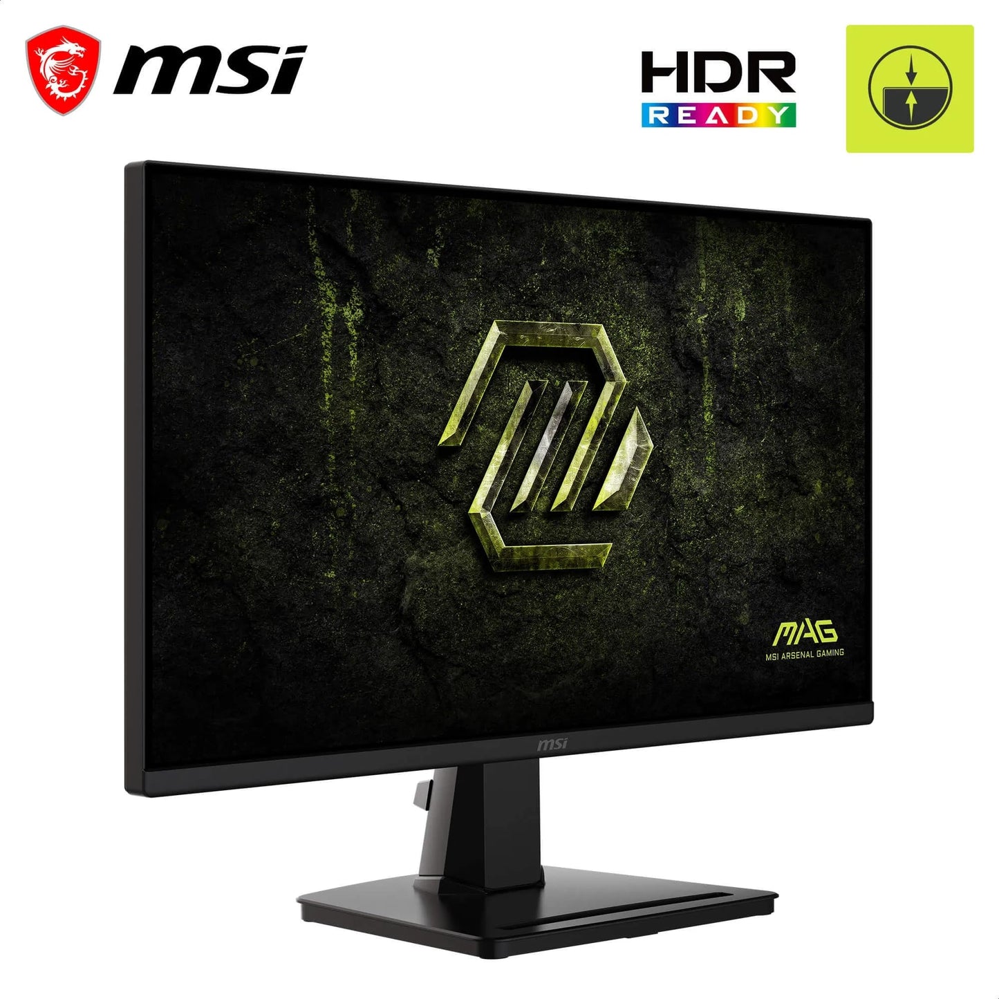 MSI MAG 256FA E20 24.5" Gaming Monitor, 1920 x 1080, FHD Rapid IPS, 200 Hz, 0.5 ms, HDR Ready, AMD FreeSync Premium, Eye Care, AI Vision, HDMI 2.0b, DP 1.2a, Frameless, VESA Mount, Black - 4711377398015