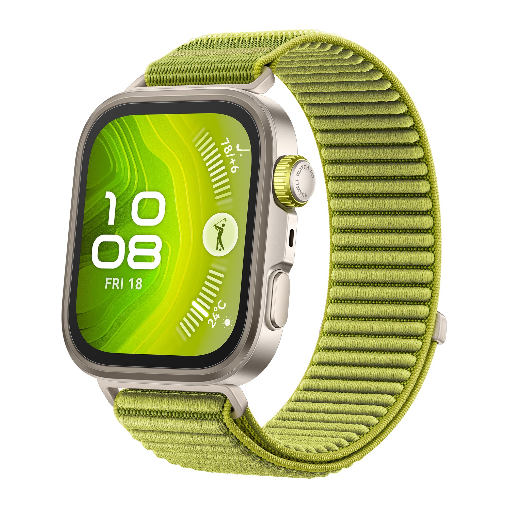 HUAWEI Watch FIT 4 Pro Smartwatch, GPS, Fitness Tracker with Sleep Monitoring & ECG Analysis, 3000 Nits, Up to 10 Days Battery Life, Android & iOS Compatible, Sapphire Glass, 5ATM, Green - Seiya-B29W