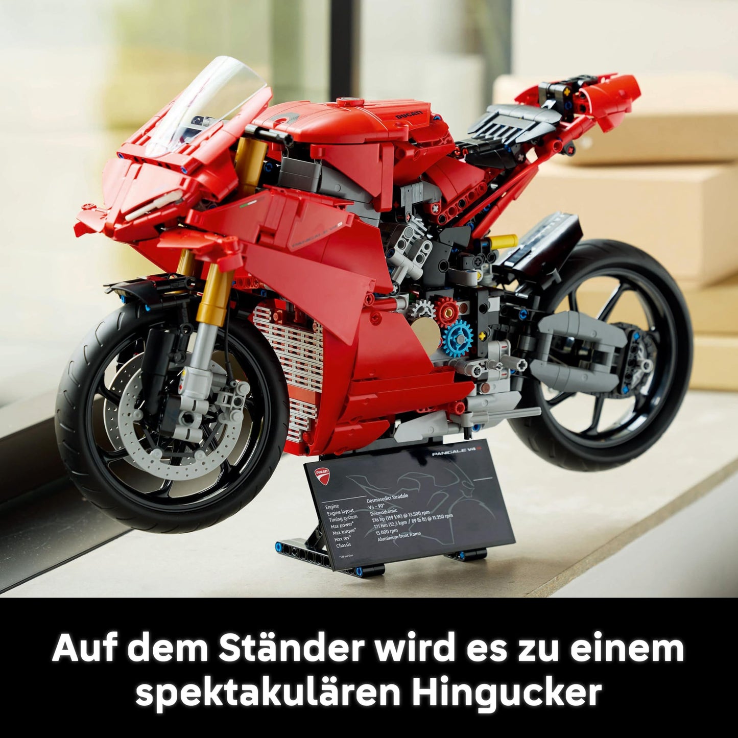 LEGO Technic Ducati Panigale V4 S Motorcycle, Buildable Motorcycle Model, Building Sets for Adults, Men and Women, Ages 18+, Gift Idea for Fans of Ducati and Motorcycles 42202