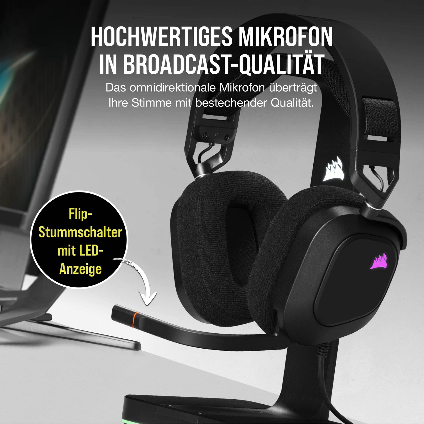 Corsair HS80 RGB USB Gaming Headset Dolby Audio CA-9011237-EU