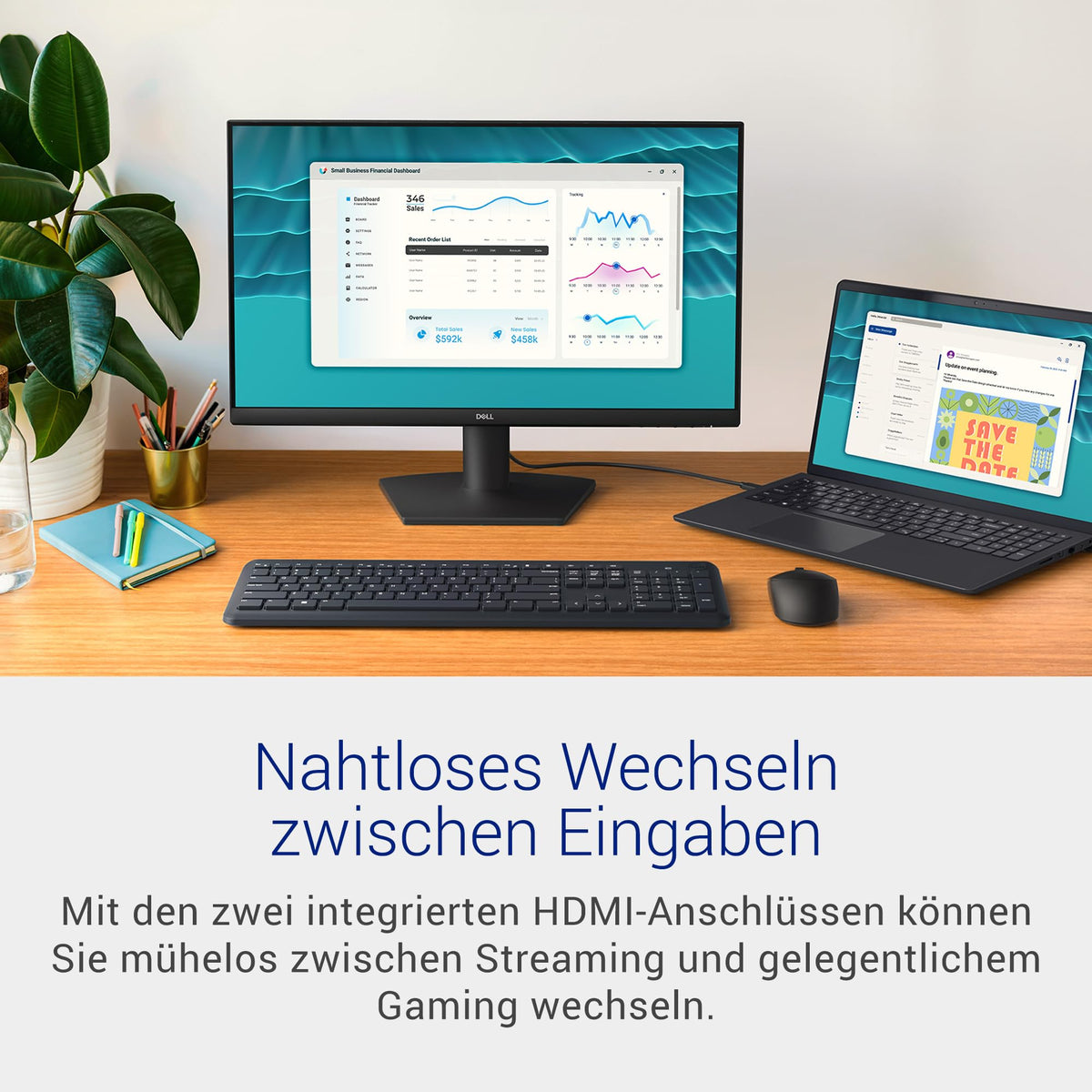 Dell 24 Monitor - SE2426HS, Full HD (1920x1080), 144Hz, IPS, 1ms MPRT