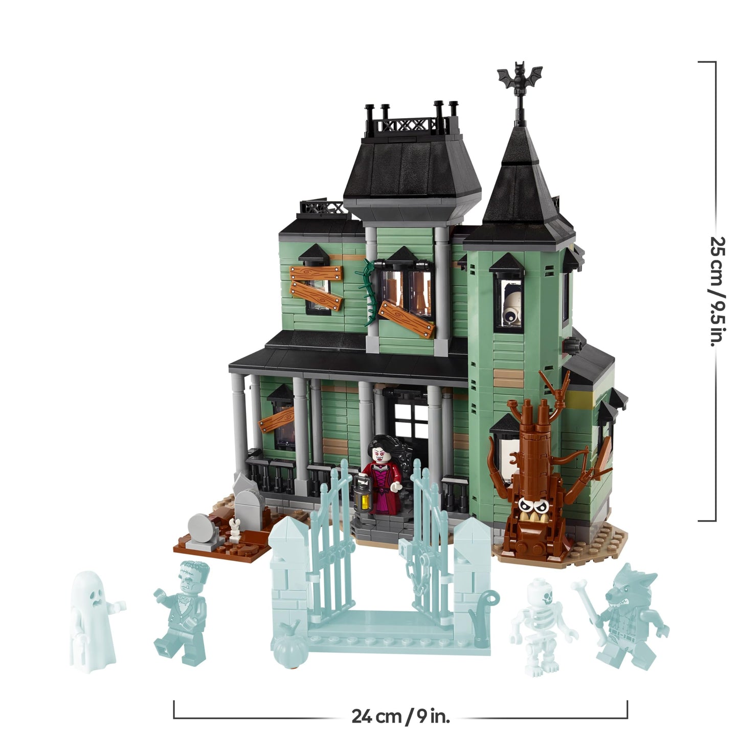 LEGO Creator Haunted House - 3-in-1 toy with house - building set that can be converted into a ship or train - with 5 spooky minifigures - cool Halloween gift for boys and girls aged 9 and up - 31167