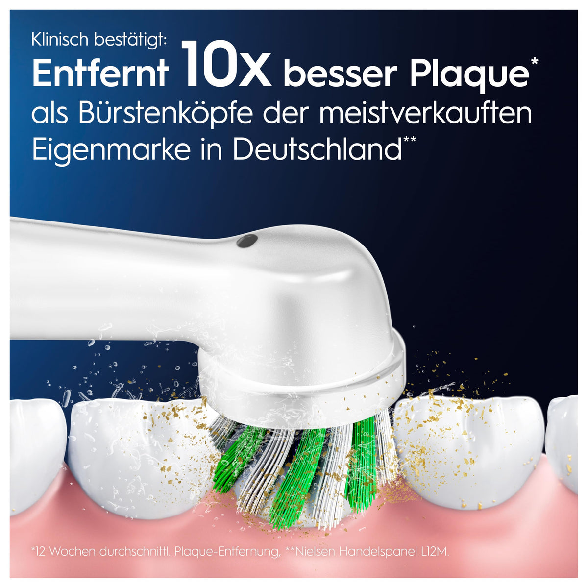 Oral-B Perii de schimb PRO CrossAction, Alb, 10 bucăți - 8700216992862