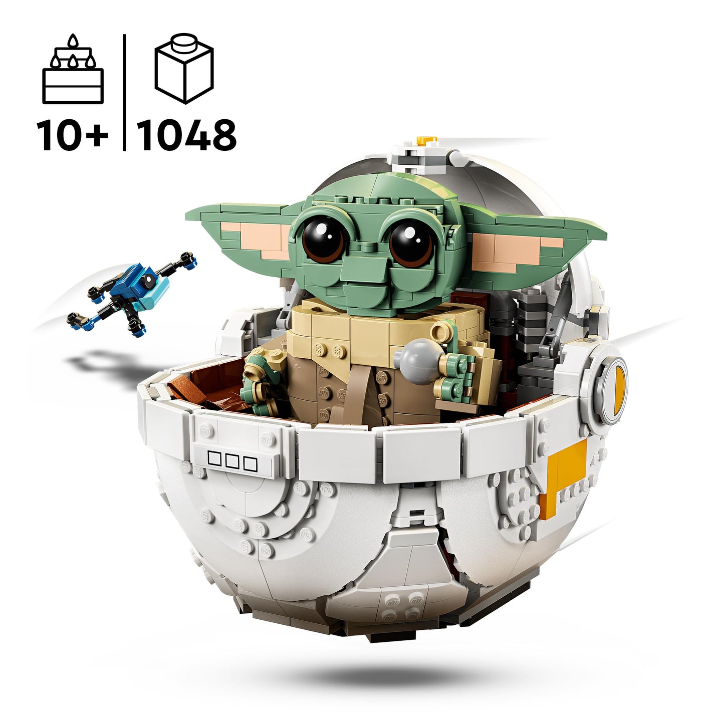 LEGO Star Wars 75403 Grogu in his repulsor cradle from The Mandalorian - collectible minifigure - model for building, playing and displaying - home decoration - gift for boys and girls aged 10 and over
