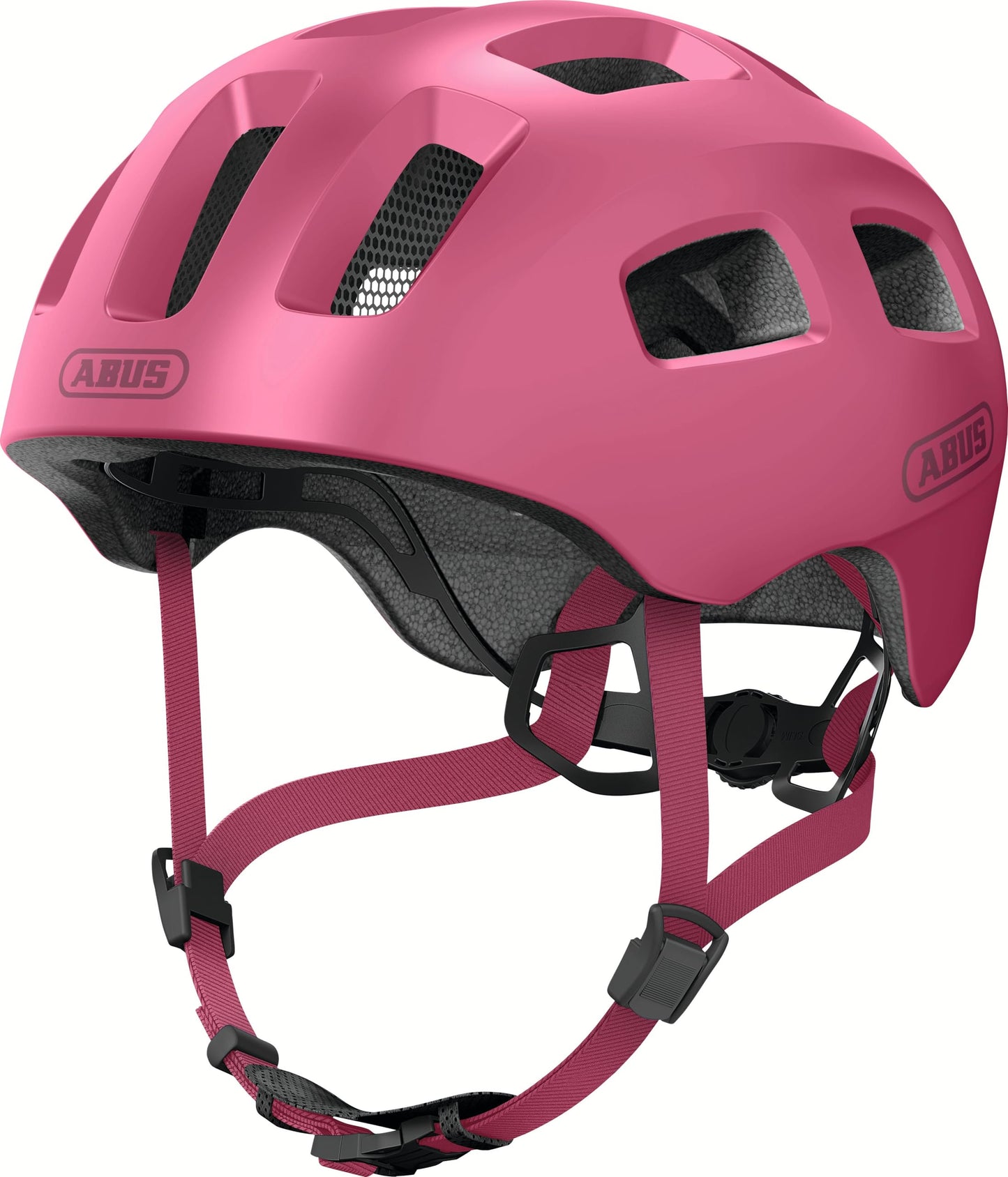ABUS Youn-I 2.0 bicycle helmet - with light for children, teenagers and young adults - for girls and boys - mono red, size M - 45224