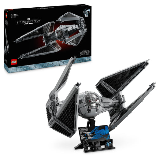 LEGO Star Wars TIE Interceptor Creative Ultimate Collector Series Building Set for Adults Starfighter Bricks Gift for Fans Collectible UCS Set 75382