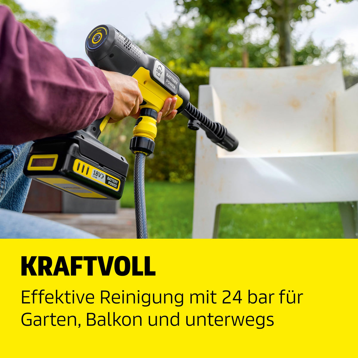 KÄRCHER Cordless Pressure Washer OC 7-18 Handheld Battery Set - 1.328-145.0