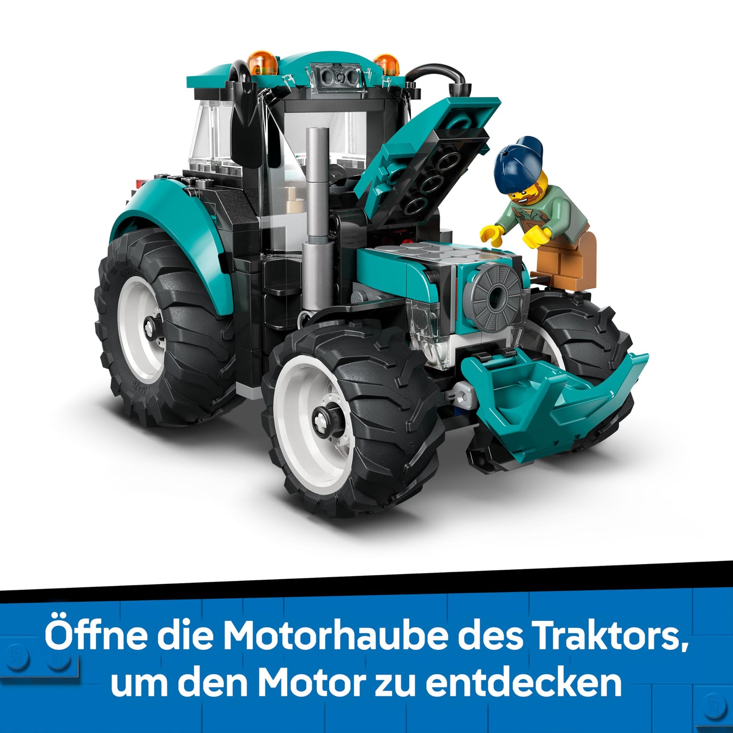 LEGO City Tractor - toy farm vehicle model building with farmer minifigure - birthday gift for boys aged 6 and over and technology fans - 60498
