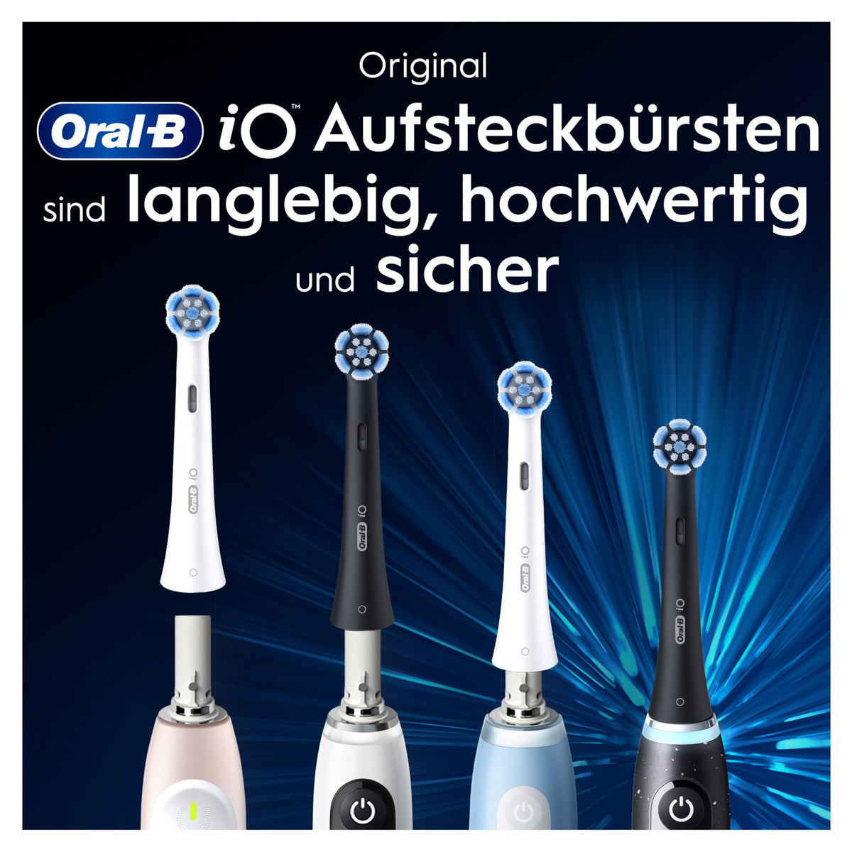 Oral-B iO Replacement Brush Heads Gentle Cleaning, White, 4 Pieces - 8700216194877