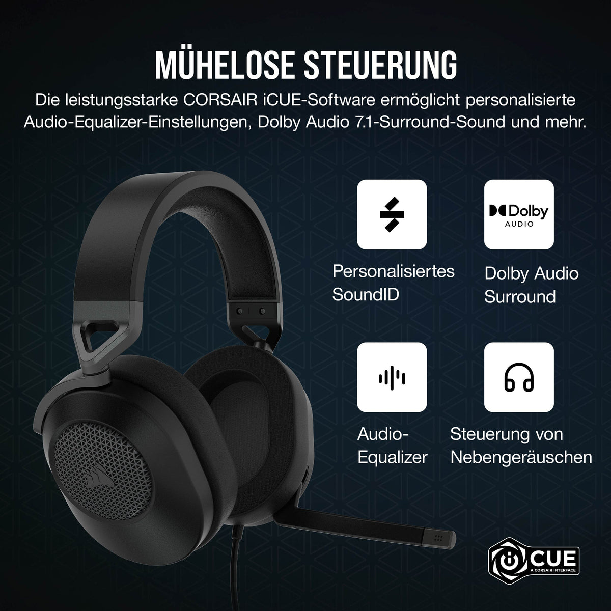 Corsair HS65 Surround Gaming-Headset - Negru - CA-9011270-EU