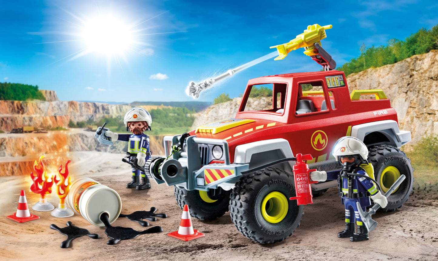 PLAYMOBIL | City Action | Fire truck | Fire engine | Toy car | Toys for children aged 4 and over | 71824