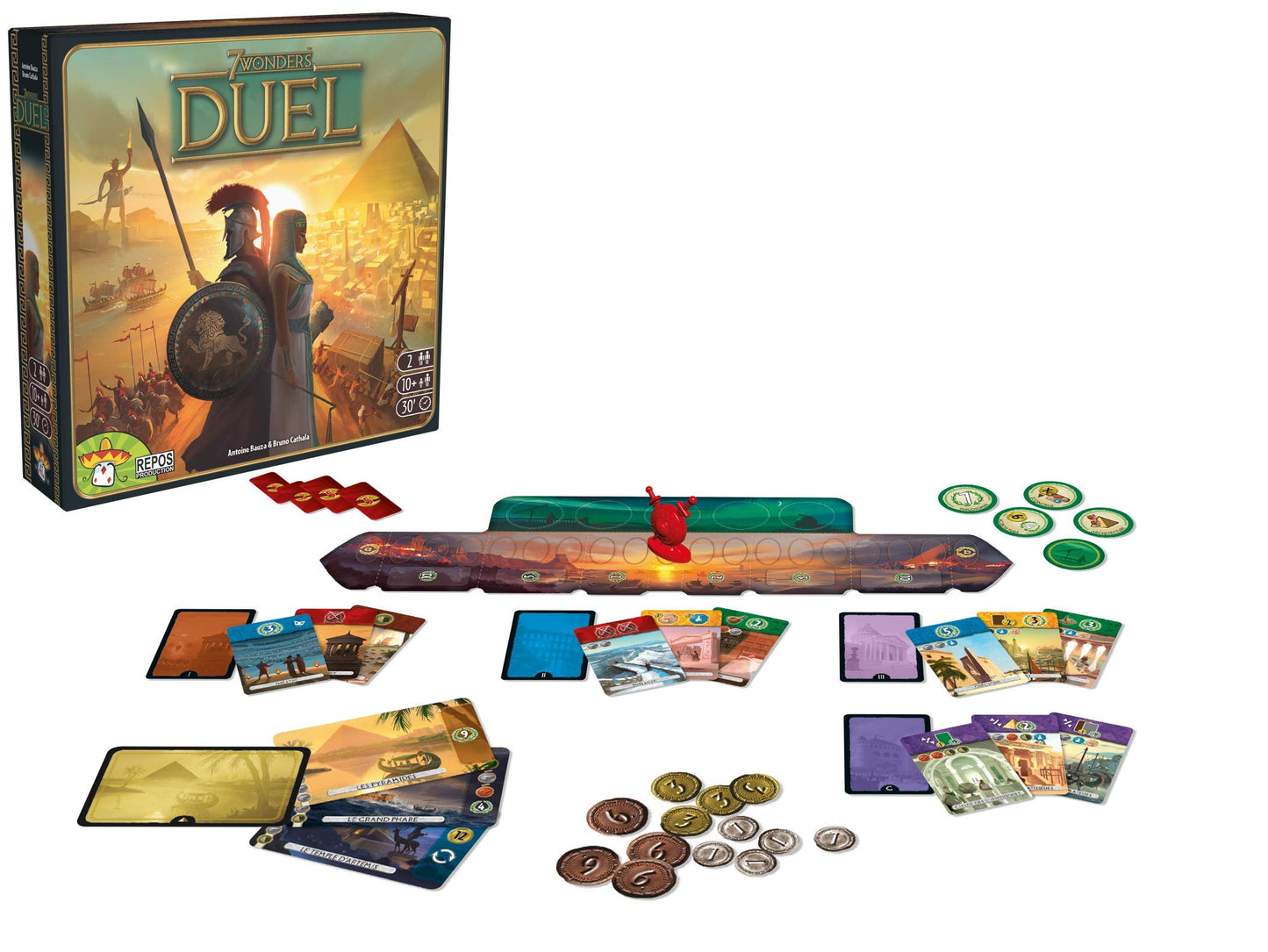 Asmodee | UNbox Now | Repos Production | 7 Wonders Duel | Basic game | Connoisseur game | Strategy game | 2 players | From 10+ years | 30+ minutes | German - 692423