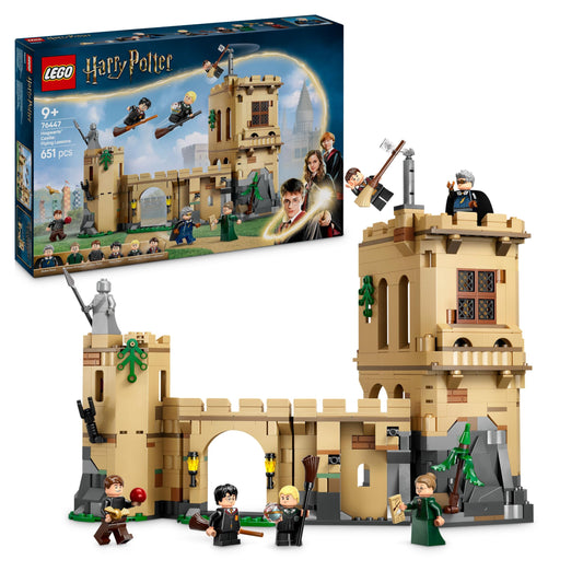 LEGO Harry Potter Hogwarts Castle: Flying lessons, adventure playset with 6 collectible minifigures, including Draco Malfoy & Professor McGonagall, role play set for boys and girls aged 9 and up 76447