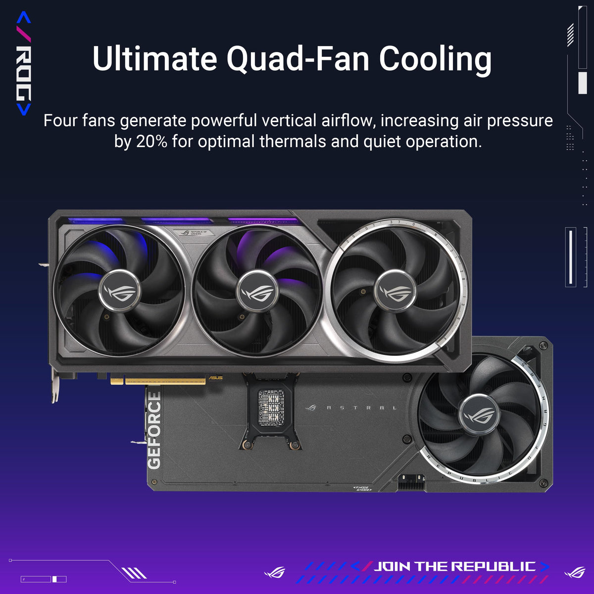 ASUS ROG Astral GeForce RTX 5080 16GB GDDR7 OC Edition Gaming Graphics Card - 90YV0LV0-M0NA00