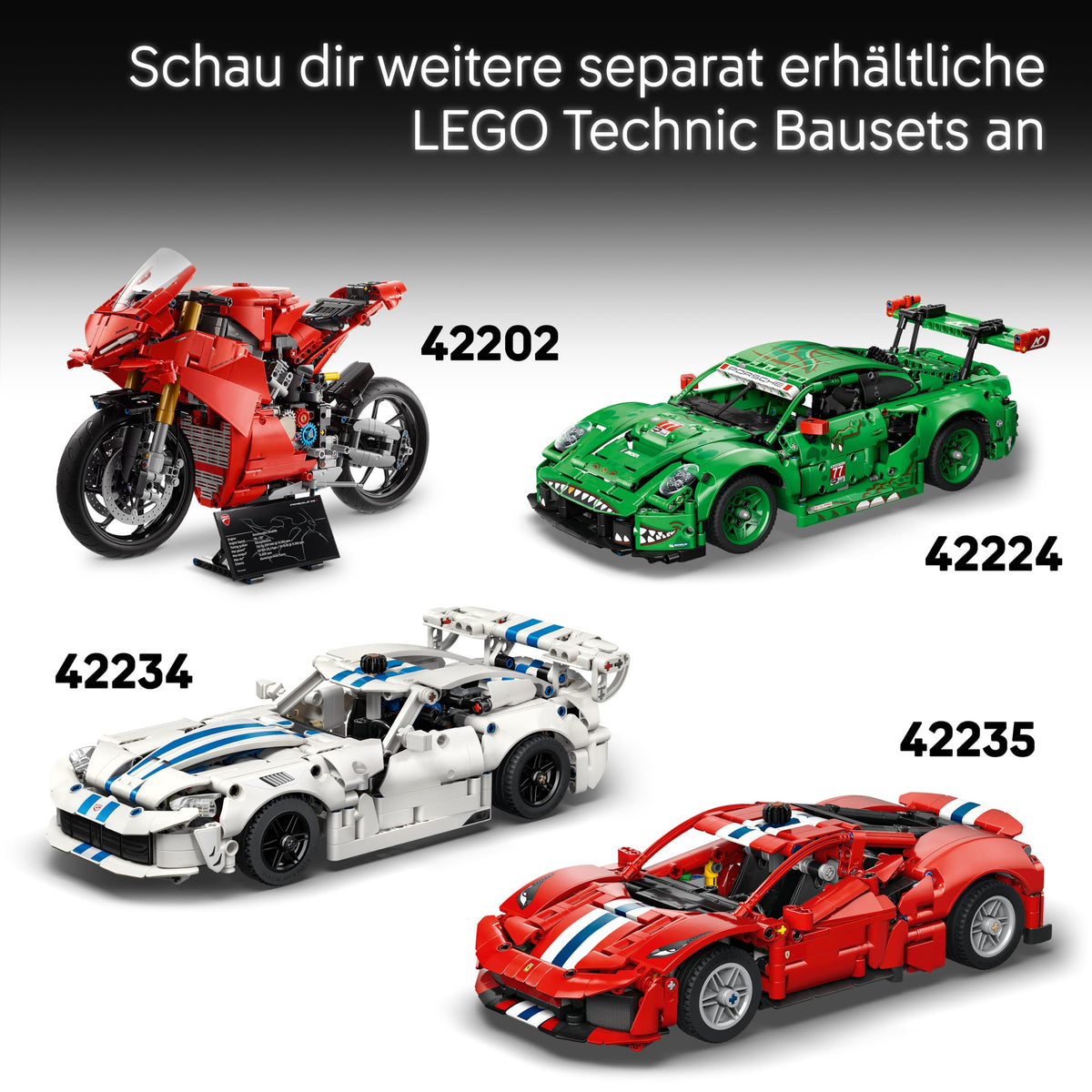 LEGO Technic Ducati Desmo450 MX Factory Motorcycle Model Kit - With motorcycle toy featuring steering & suspension - Desk decoration - Collectible gift for boys aged 10 and up - 42238