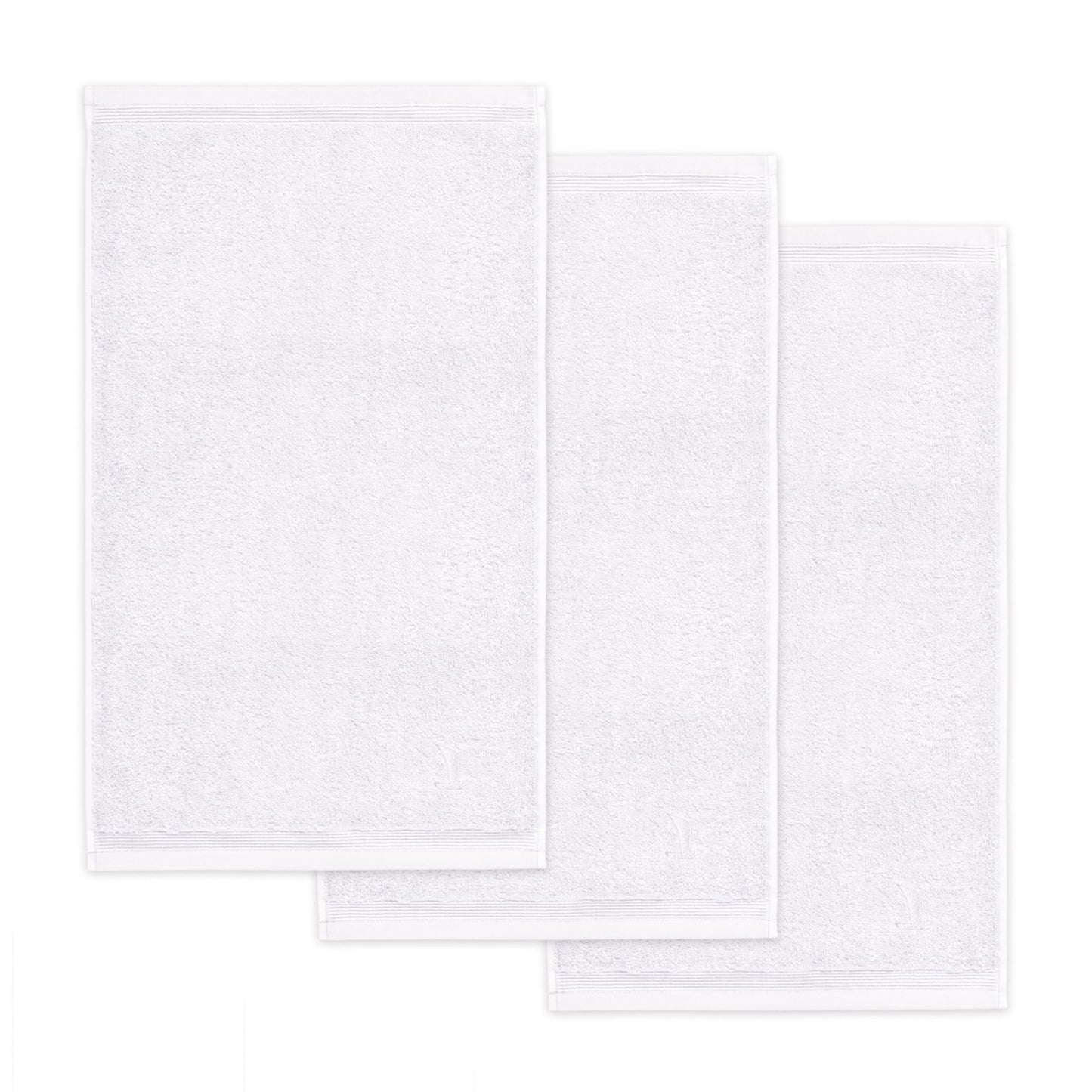möve Superwuschel guest towel 30 x 50 cm made of 100% cotton, snow set of 3 - 017259054-3*030050-001